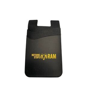 Black Dodge Ram Silicone Phone Wallet Card Holder Adhesive Back Pocket Everyday
